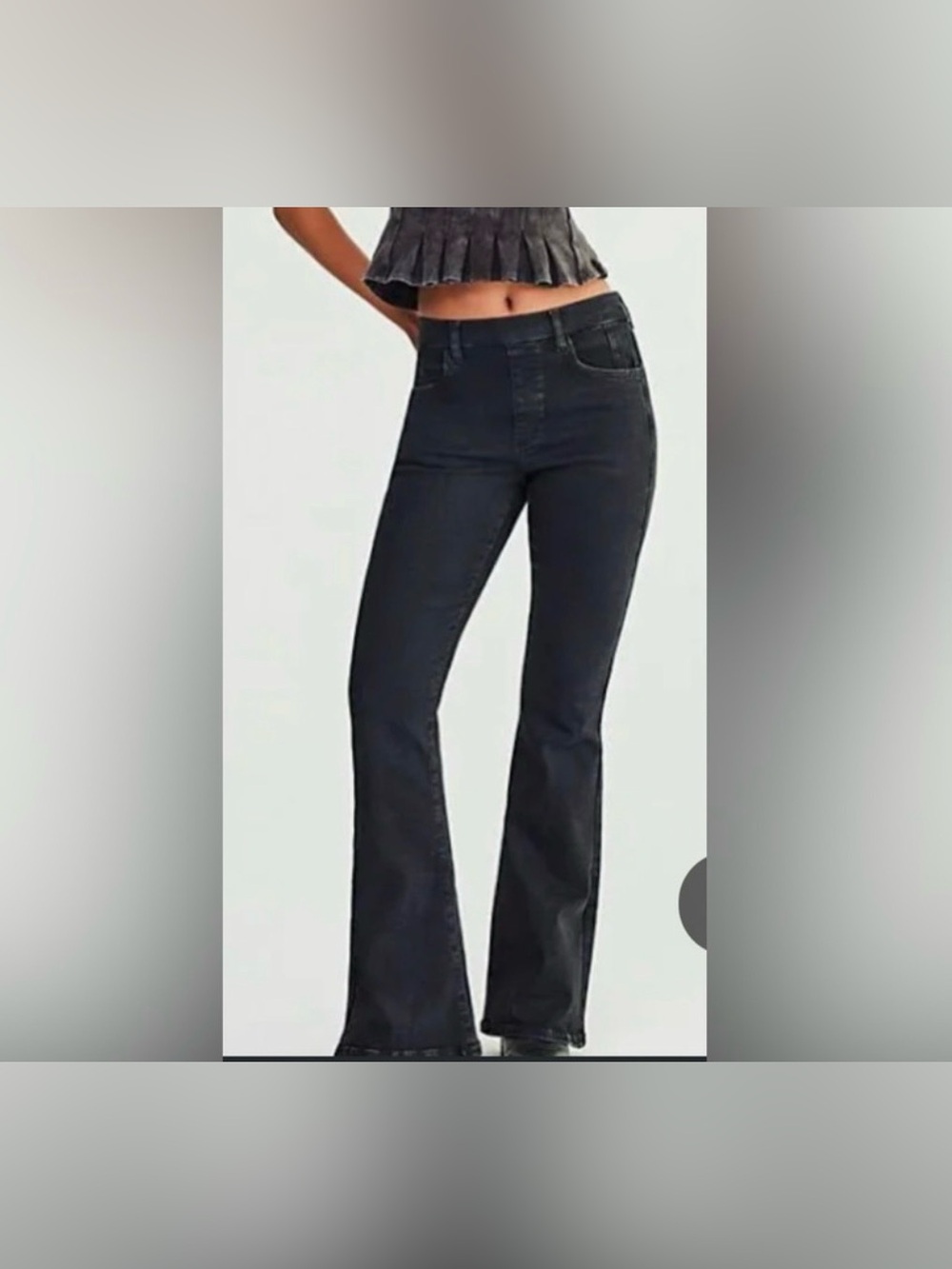 Free People Penny Pull On flare leg black jeans